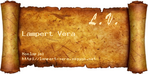 Lampert Vera névjegykártya